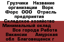 Грузчики › Название организации ­ Ворк Форс, ООО › Отрасль предприятия ­ Складское хозяйство › Минимальный оклад ­ 28 600 - Все города Работа » Вакансии   . Амурская обл.,Благовещенск г.